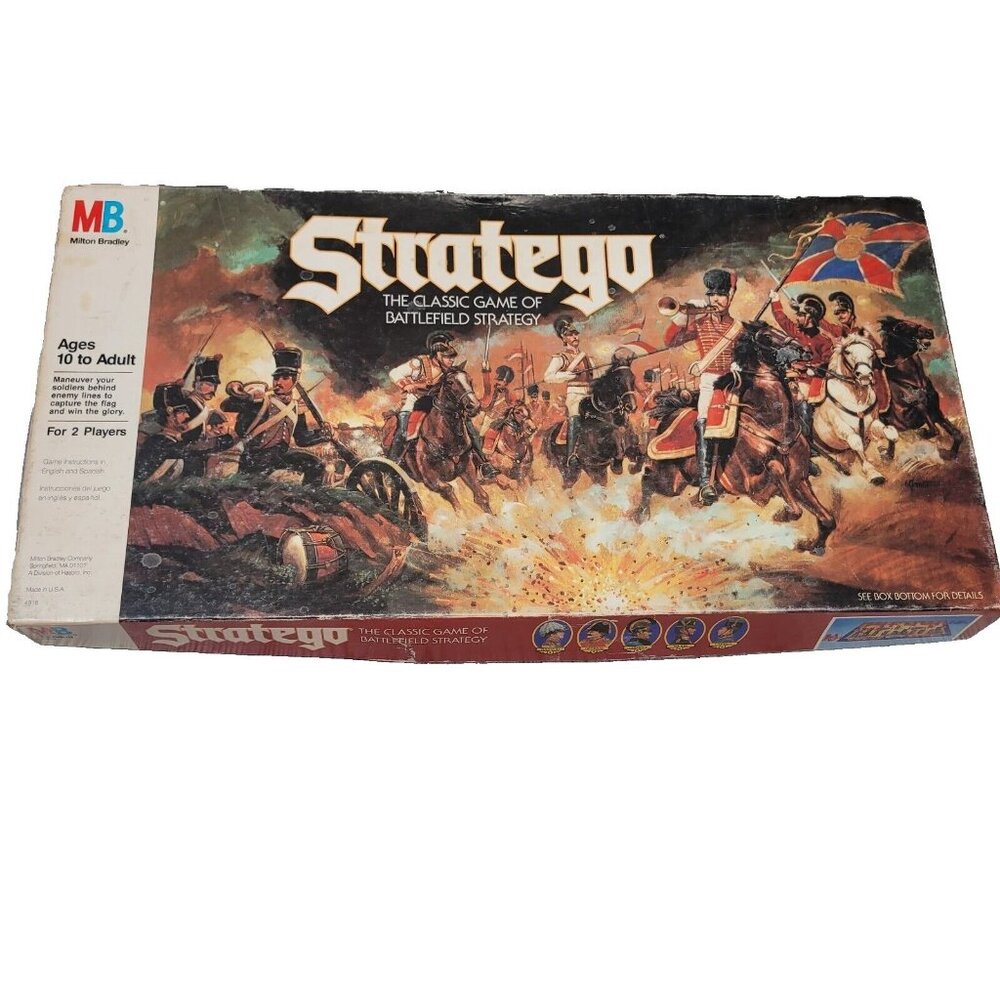 Stratego Board Game 1986‎ Milton Bradley Battlefield Strategy Family Game Night